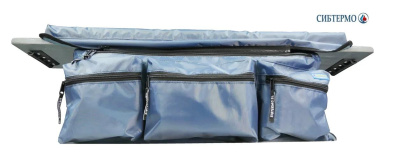 Накладка-сумка на лодочную лавку (банку) серая 85 см